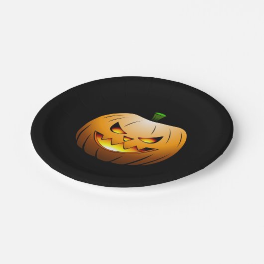 Jack O'lanterns Halloween Night Papieren Bordje (Gekanteld)