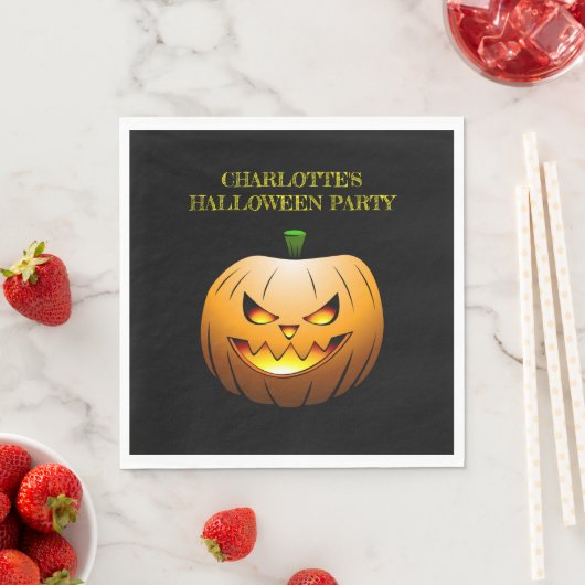 Jack O'lanterns Halloween Night Servet (Insitu)