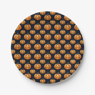 Jack O'Lanterns op Halloween Papieren Bordje