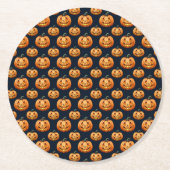 Jack O'Lanterns op Halloween Ronde Kartonnen Onderzetter (Voorkant)