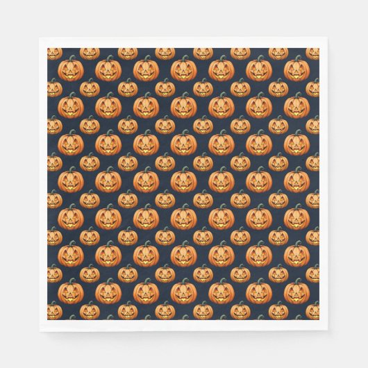 Jack O'Lanterns op Halloween Servet (Voorkant)