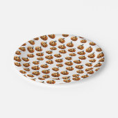 Jack O'Lanterns op wit Papieren Bordje (Gekanteld)