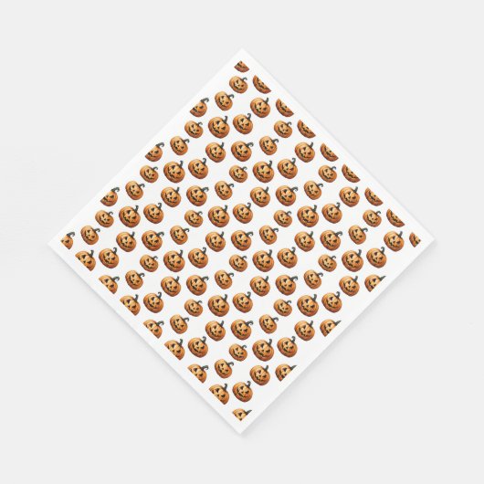 Jack O'Lanterns op wit Servet (Hoek)