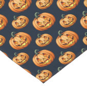 Jack O'Lanterns op zwart Korte Tafelloper (Hoek)