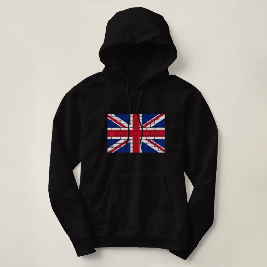 Jack On Brick Wall British Flag As If on Bri Hoodie (Design voorkant)