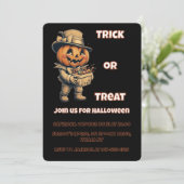 Jack op de lantaarn Halloween Party Kaart (Staand voorkant)