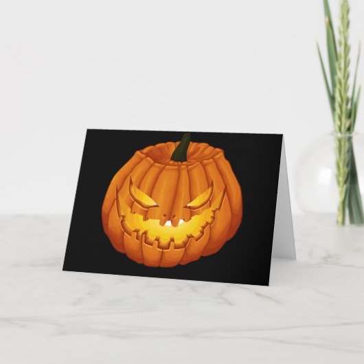 Jack op lantaarn Halloween Kaart (Voorkant)