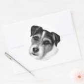 Jack (Parson) Russell Terrier Ronde Sticker (Envelop)