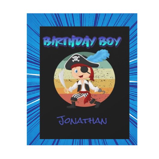 Jack Pirate Birthday Kaart uitnodigen! Notitiekaartje