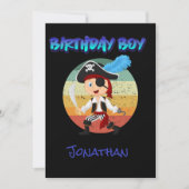Jack Pirate Birthday Kaart uitnodigen! Notitiekaartje (Voorkant)