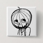Jack Pumpkinhead Vierkante Button 5,1 Cm (Voorkant)