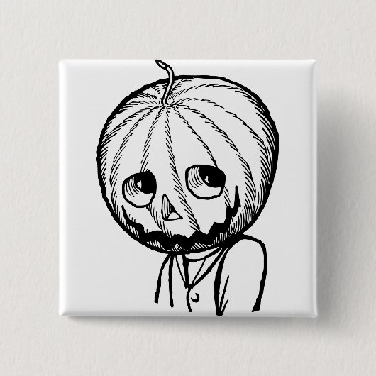Jack Pumpkinhead Vierkante Button 5,1 Cm (Voorkant)