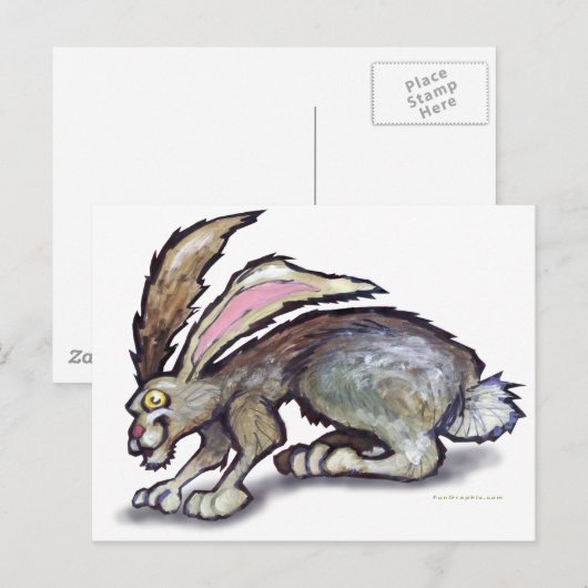 Jack Rabbit Briefkaart (Voorkant / Achterkant)
