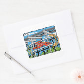 Jack Rabbit Roller Coaster Vierkante Sticker (Envelop)