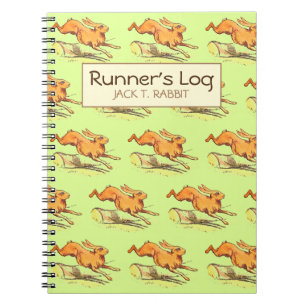 Jack Rabbit Runner's Log Personalized Running Notitieboek