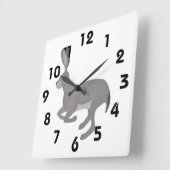 Jack Rabbit Wall Clock Vierkante Klok (Hoek)