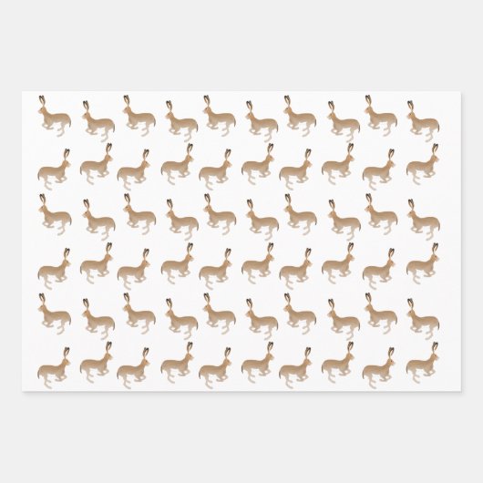 Jack Rabbits Wrapping Paper Sheets (Voorkant)
