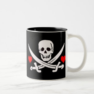 Jack-Rackham-Hearts Tweekleurige Koffiemok
