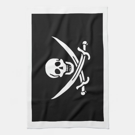 Jack Rackham; Jolly Roger Flag; Pirate Theedoek (Verticaal)