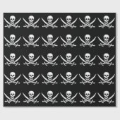 Jack Rackham Pirate Flag Wrapping Paper Cadeaupapier (Vlak)
