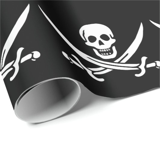 Jack Rackham Pirate Flag Wrapping Paper Cadeaupapier (Rol Hoek)