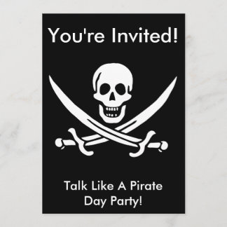 Jack Rackham Pirate Invite Kaart