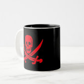 Jack Rackham-Red Tweekleurige Koffiemok (Voorkant links)