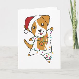 Jack Russel Christmas Dog Winter Animals Dogs Kaart