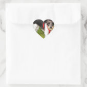 jack russel doodsbang hart sticker (Tas)
