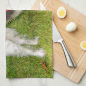 jack russel doodsbang theedoek (Quarter Fold)