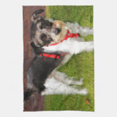 jack russel doodsbang theedoek (Verticaal)