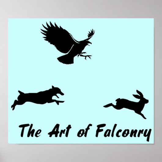 Jack Russel en Falconry Poster (Voorkant)