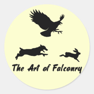 Jack Russel en Falconry Ronde Sticker