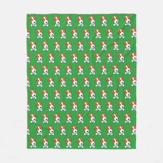 Jack Russel Fleece Blanket Deken (Voorkant)