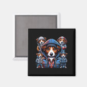 Jack Russel Gangster Dogs Magneet (Voorkant / Achterkant)