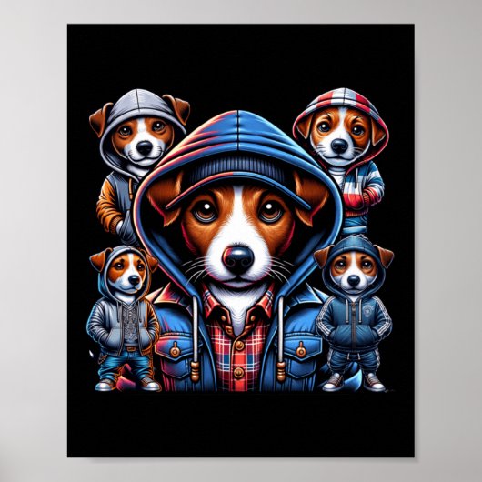 Jack Russel Gangster Dogs Poster (Voorkant)