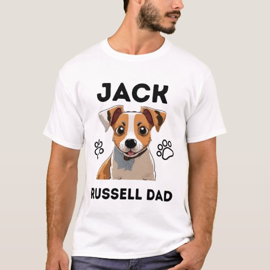 Jack Russel Lover Quote: Jack Russell Pap T-shirt (Voorkant)