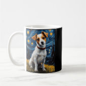 Jack Russel met Collar schilderij Print Koffiemok (Links)