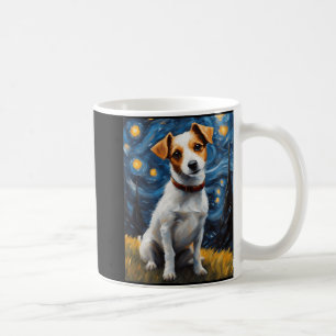 Jack Russel met Collar schilderij Print Koffiemok