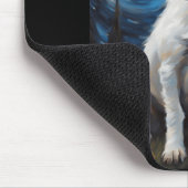 Jack Russel met Collar schilderij Print Muismat (Hoek)