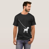Jack Russel op een Leash Dog Mam Pet Cute Pupp T-shirt (Voorkant volledig)