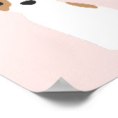 Jack Russel Puppy Roze Kwekerij Decor Poster (Hoek)