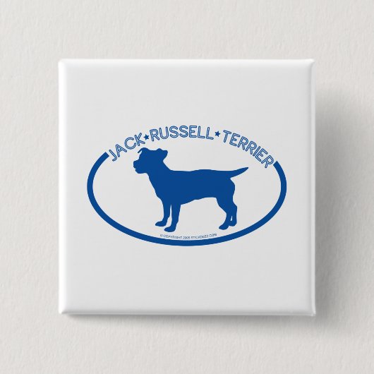 Jack Russel Silhouette Button (Voorkant)