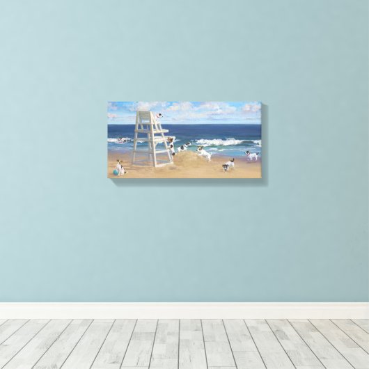 Jack Russel staarten canvas print #2 (Insitu (Houten vloer))