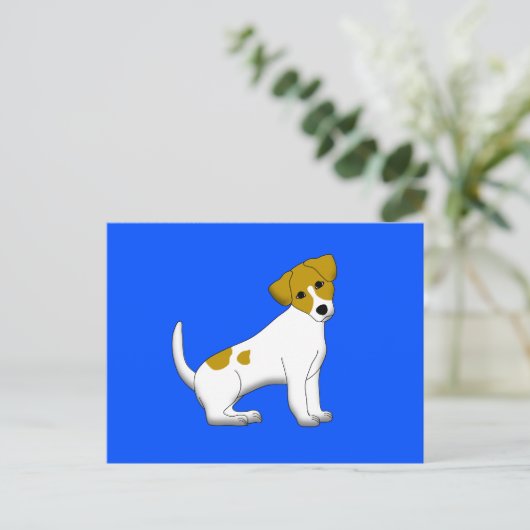 Jack Russel Terrier Briefkaart (Staand voorkant)