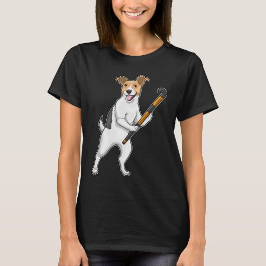 Jack Russel Terrier Hockey stick T-shirt (Voorkant)