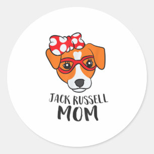 Jack Russel Terrier mama Dog Jack Russell mama Ronde Sticker