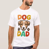 Jack Russel Terrier Papa Typografie T-shirt (Voorkant)