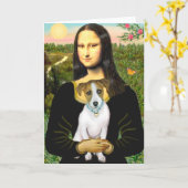 Jack Russell 10 - Mona Lisa Kaart (Gele Bloem)