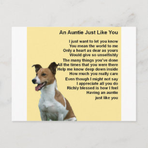 Jack Russell - Auntie Poem Briefkaart